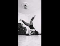 Guy doing handstand falls on face fail