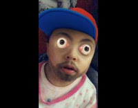 Big eye filter on baby girl