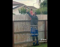 ClipsIG - Man Assists Baby Stand on Wooden Fence