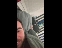 Guy pretends facetime call with girlfriend green bed 