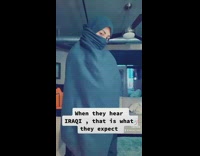 Lady takes off hijab reveals sports bra 