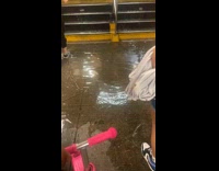 Collab Subway Creatures - Water flow down stairs and floods station