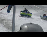 Tubing kids two wipeout fail girl screams cheers