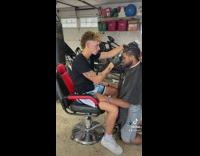 Guy gives friend the homie special for haircut 