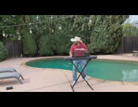 Guy reenacts Kanye gospel choir in his backyard with a pool