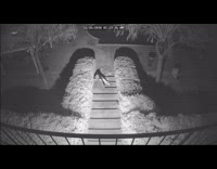 Guy falls down stairs and drops food 