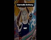 Man sees unfinished murals at construction site