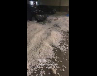 Packaging peanuts spread across street 