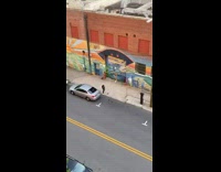 Black tube top shirt girl mural painting 