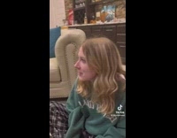 Girl skit white dog horrible eyebrows