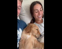 Puppy lets out small barks while sleeping