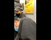 Old Man Falls Asleep on Guys Arm on Subway 