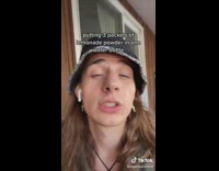 Collab BitchIG2 - Guy drinks bottle of water with three lemonade powder packets