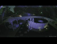 Lightning struck tree ring camera night pool