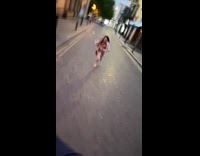 Man chased by strange woman at street