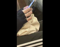 Guy wears disposable gloves under fingerless gloves 