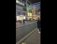 Woman dress photo shoot street middle city