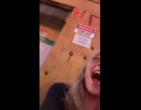 Friends screaming stranger wont leave them alone