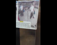Man dressed as woman steal package poster