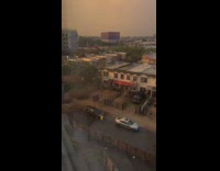 Submitter shows short circuit caused by heavy rain