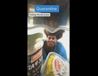 Guy opens refrigerator to find last snack