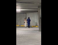 Collab IITW - Woman large bracelet models underground parking lot