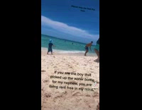 Girl at beach falls in love with guy who helps her nephew 