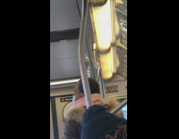 Collab Subway Creatures - Guy rides train with bottle on head