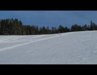 Collab SendItOfficiall - Purple jacket girl rides sled down mountain