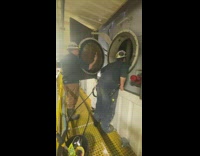 Guy moans and screams into echo tunnel tank