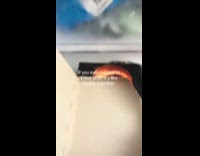 Woman sees box if empty chocolate inside fridge