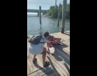 Woman falls after bird gets close 