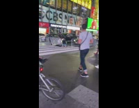 NYPD taking down motorcyclists one gets away