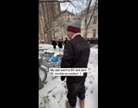 Collab Clips MPUGC - Man throwing snowball to person on street