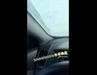 Womans food frozen in car 