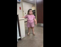 Attitude Kid Turns Around and Walks Slowly