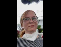 Girl walks into leaf gets water on face