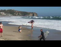 Woman american flag bikini stripes video shoot Part 1
