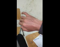 Guy move veins back of hand armchair