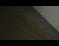 Flooding in apartment building laundry room