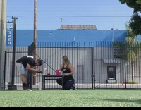 Gym girl takes picture with protein shake