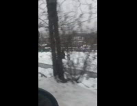 Sleeveless dress in snow 