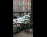 Guy tries to stop cars metal barricade 