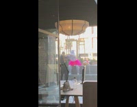 Rabbit costume pink skirt squat dab