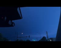 Lightning strike during thunderstorm slow motion video