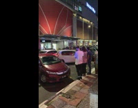 White car blocked in reverses out of spot hits white car