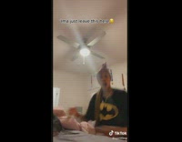 Dancing girl surprised to see bald filter 