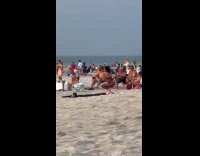 Collab IITW - Woman bikini beach photoshoot front of family