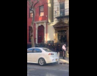 People lining up at flower shop on Valentines