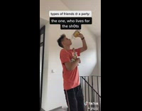 Types of friends at a party guy